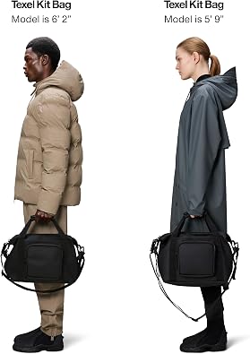 RAINS Texel Kit Bag - Waterproof for Work, Multiple Storage Options, Shoulder & Crossbody, Fits Telescopic Handle Suitcases