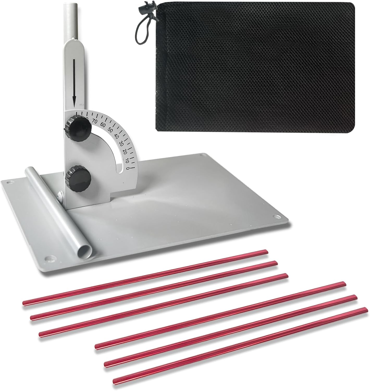 Golf Alignment Stick Training Aid Set - Upgraded Metal Rods with Foldable Angle-Adjustable Stand and Portable Bag,Golf Swing Trainer for Swing Plane, Aim, and Putting Alignment,Golf Accessories Gifts