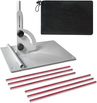 Golf Alignment Stick Training Aid Set - Upgraded Metal Rods with Foldable Angle-Adjustable Stand and Portable Bag,Golf Swing Trainer for Swing Plane, Aim, and Putting Alignment,Golf Accessories Gifts