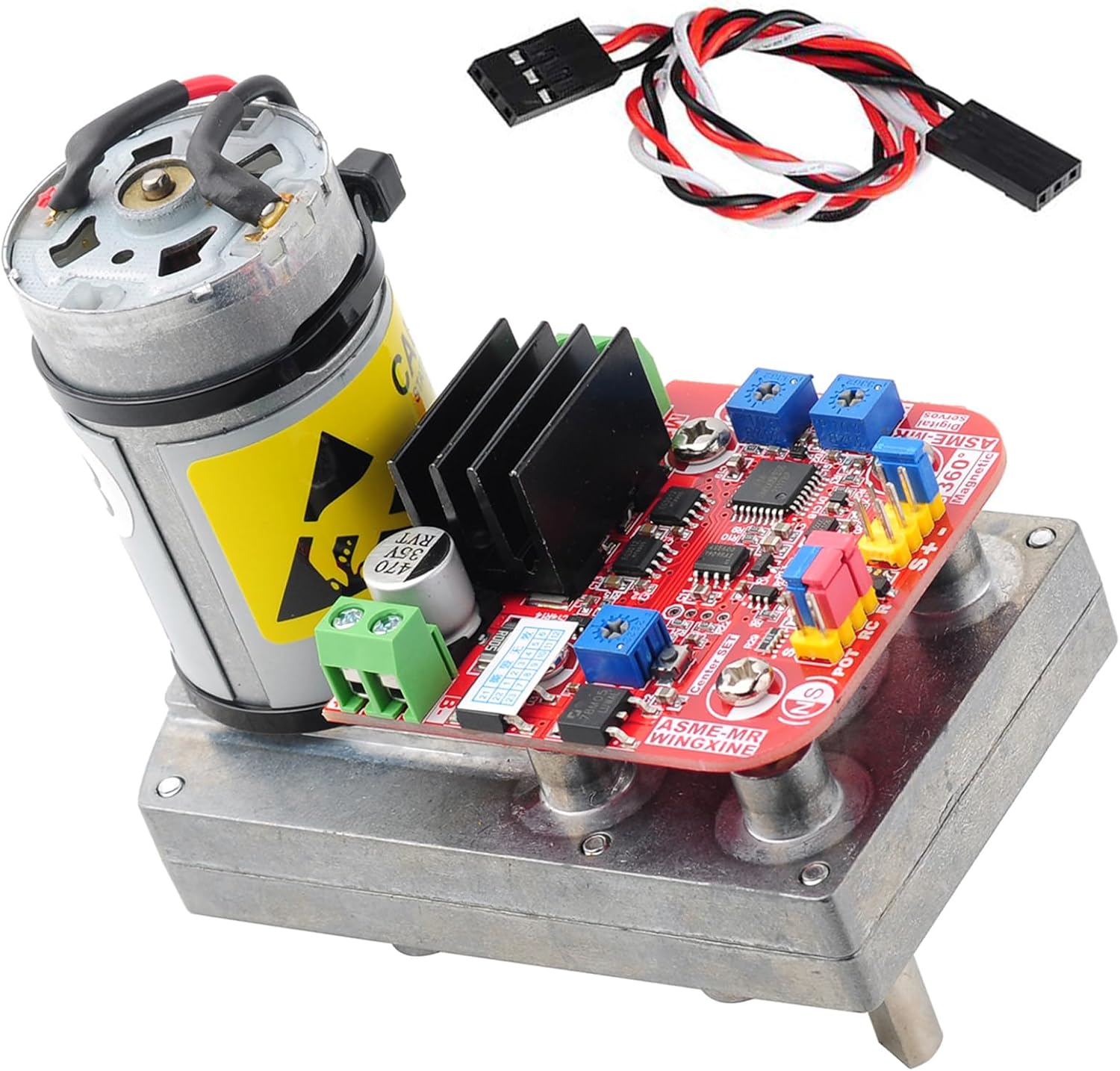 ASME-MRB 380kg.cm Magnetic Encoding Digital Servo 360 Degree High-Torque Alloy Steel Gear Servo Large Robotic Manipulator for RC Car Robot