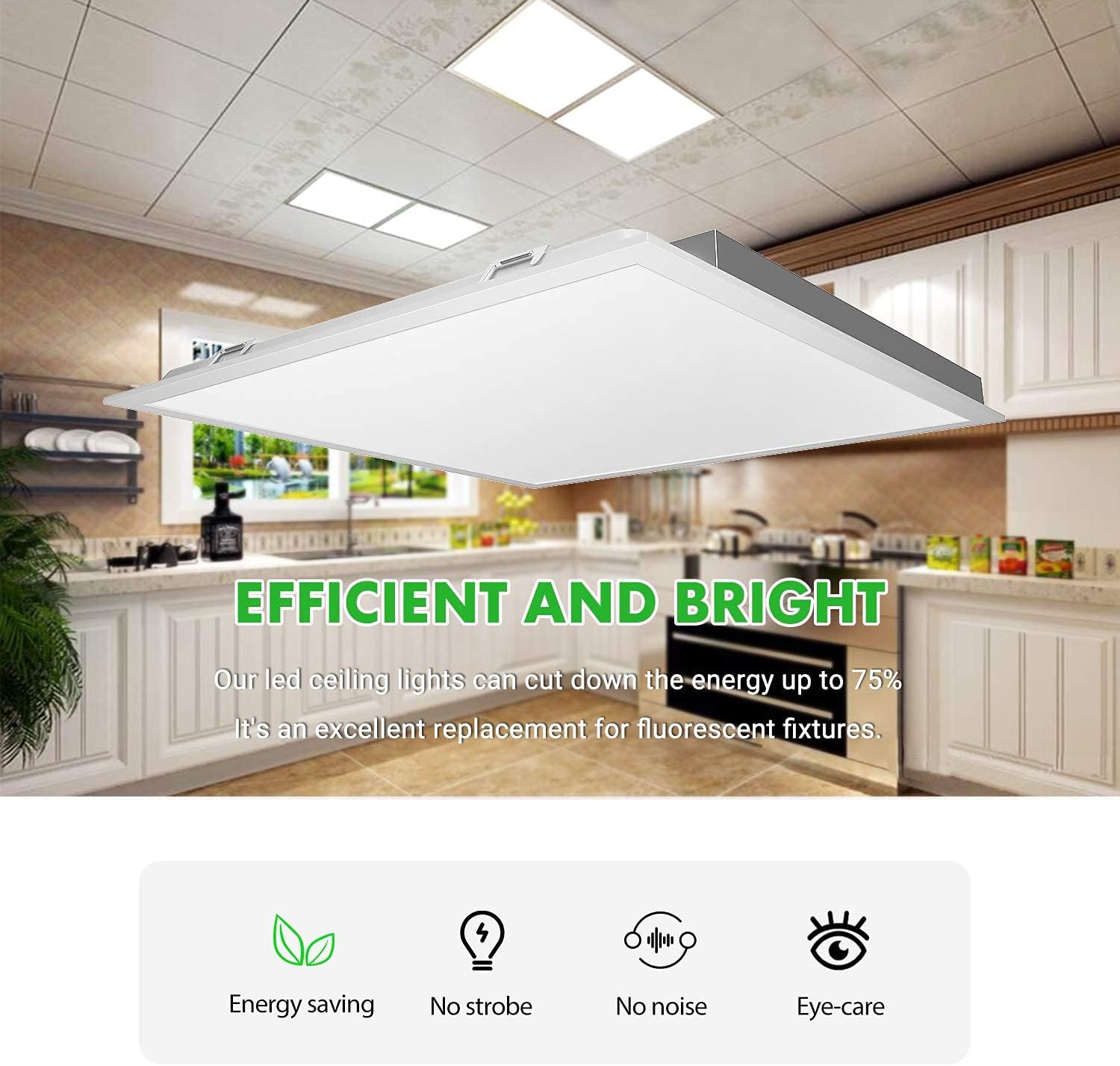 Free Shipping Over $50 FaithSail 2x2 FT LED Flat Panel Troffer Light, 48W 5000LM Drop Ceiling Light, 5000K Flat Backlit Fixture for Office, 120V Efficient LED Ceiling Panel for Retail Locations, 4 Pack Best Cyber Deals 🔥 FaithSail 2x2 FT LED Flat Panel Troffer Light, 48W 5000LM Drop Ceiling Light, 5000K Flat Backlit Fixture for Office, 120V Efficient LED Ceiling Panel for Retail Locations, 4 Pack