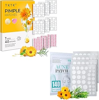 TKTK Parches de acné para cara, 7 tamaños, 55...