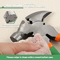 Vista 7 de SPEEDWOX Alicates de esgrima de 10 pulgadas con extractor de grapas de cabeza de martillo, herramienta de valla multiusos