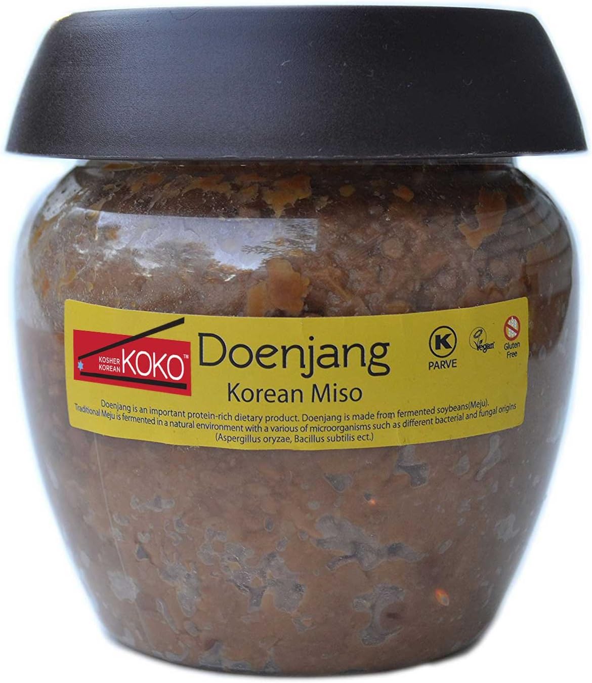 Koko Doenjang Korean Miso (Fermented Soybean Paste) - Certified Kosher Doenjang - Premium Gluten Free 100% Korean, All Natural - 500g