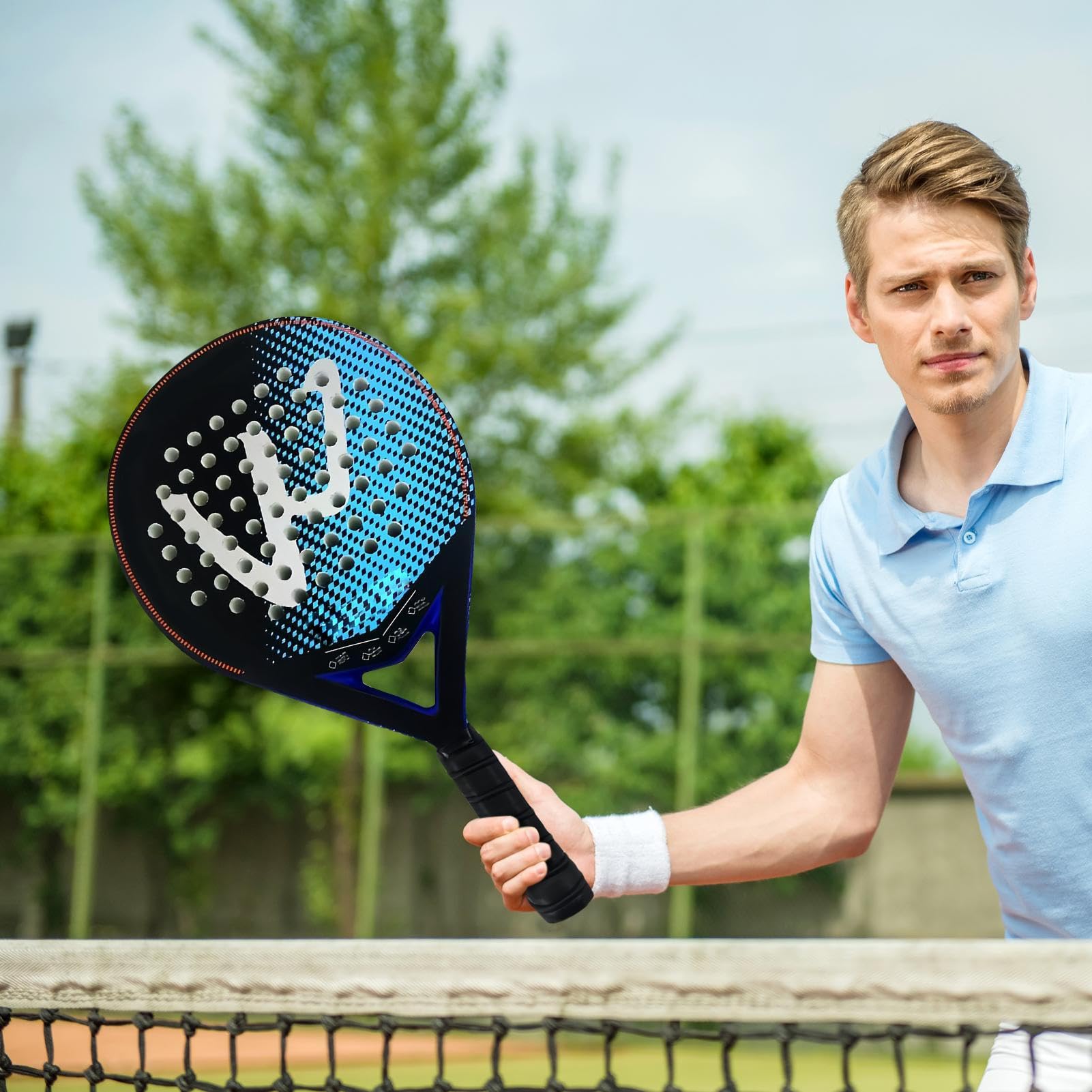 Paletki Do Pickleballa Paletka do Pickleballa z Włókna Węglowego | i Ergonomiczny Sprzęt w Zestawie z Torbą do Przechowywania dla Mężczyzn Kobiet i Dzieci do Ćwiczeń i Gry na Korcie