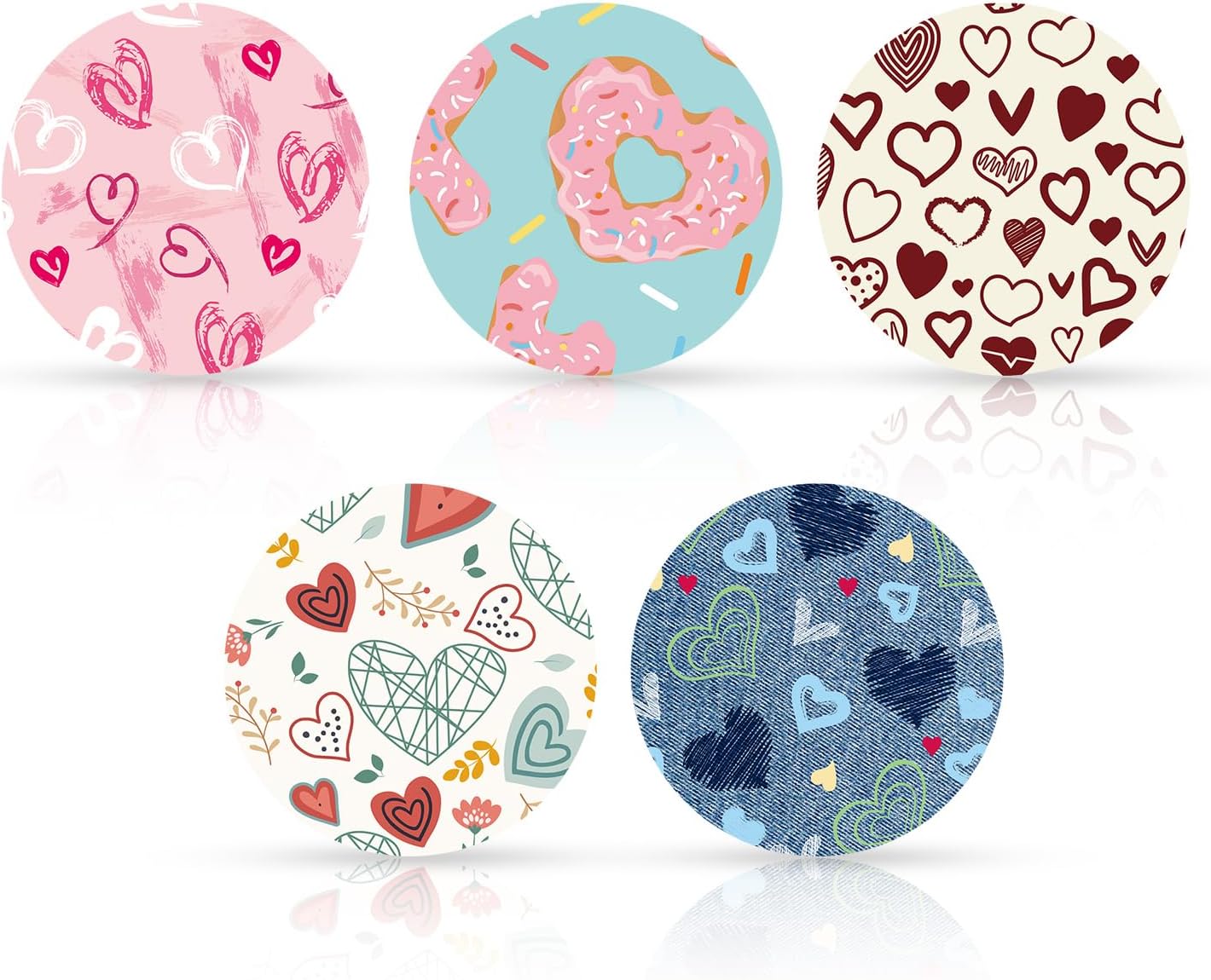 25pcs Adhesive Patches for Libre 2 or 3, Valentines Theme Sensor Patches Protector CGM Glucose Sensor Covers Waterproof & Sweatproof Overpatches Sticker Gift Compatible with Libre 3/2
