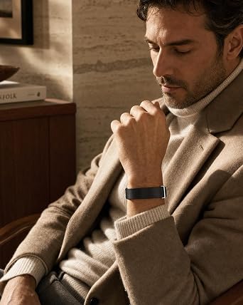 Google Fitbit Airバンド対応のソフトレザーバンド。