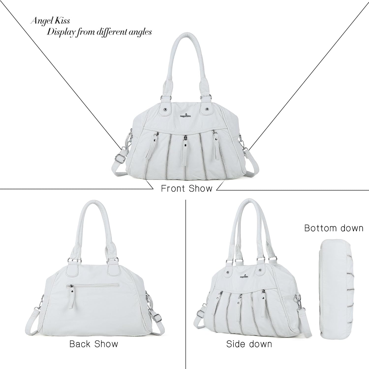 Angel Kiss Purses for Women Trendy Soft Shoulder Purses and Handbags Hobo Bags