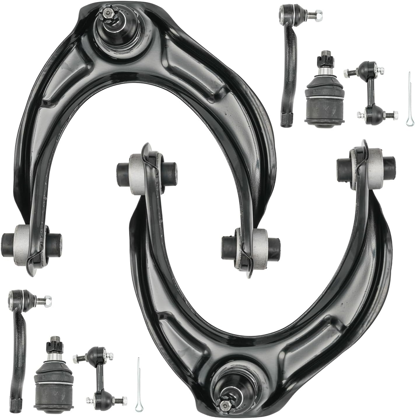 KAX Front End Suspension Kit for 2008-2012 Honda Accord,2009-2014 TSX 2010 2011+2 Upper Control Arms w/Ball Joints+2 Lower Ball Joints+ 2 Outer Tie Rods+2 Sway Bars Replacement K620614 K620615 8pcs