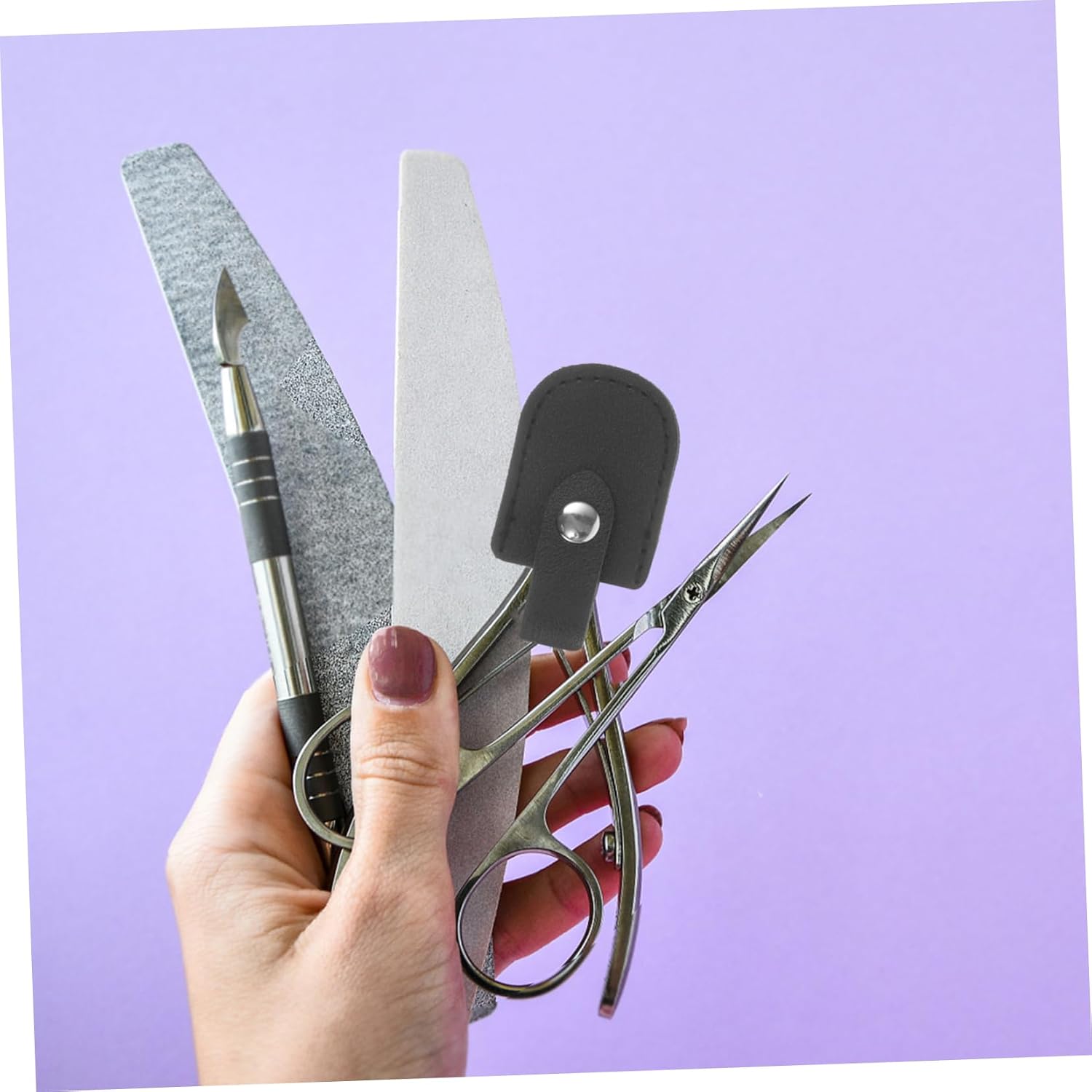 Protective Case for Nail Cuticle Scissors Pu Material Cover Cuticle Nipper Cover Nail Clippers Protector Manicure Tool Handle Sleeve