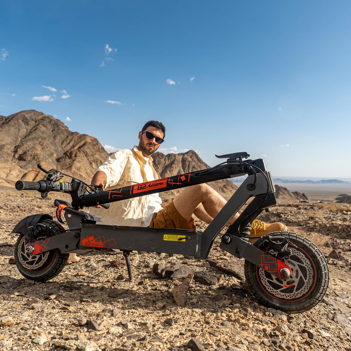 KuKirin G2 Ultra Monopattino Elettrico Pieghevole, 55km Autonomia, Doppia Sospensione, Trazione Duale, IPX4, per Città e Fuoristrada, EN 17128