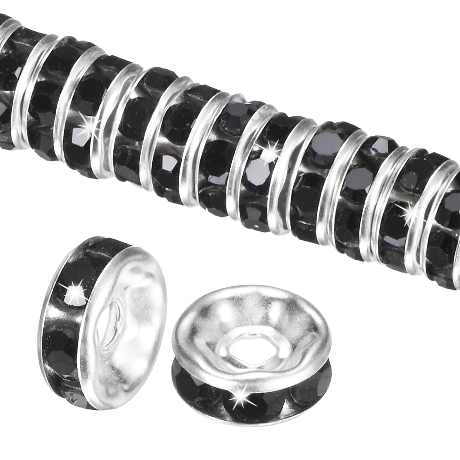 M METERXITY 100-Pack Rondelle Spacer Beads
