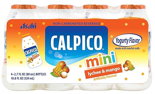 Calpico Mini lichi y mango 2.7 fz, (paquete de 10)