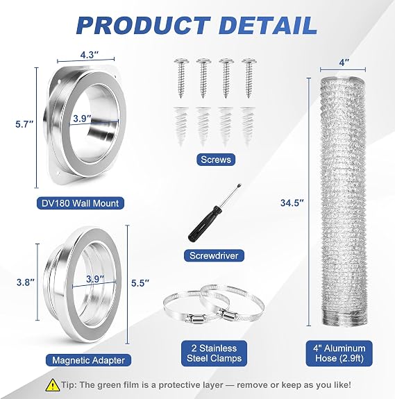 Magnetic Dryer Vent Coupling with Quick Connect & Self-Aligning Design