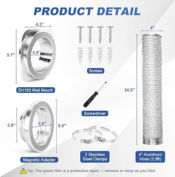Magnetic Dryer Vent Coupling with Quick Connect & Self-Aligning Design