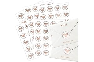 500 Pieces Clear Heart Envelope Seals Heart Stickers Love Stickers: Perfect for Valentine's Day!