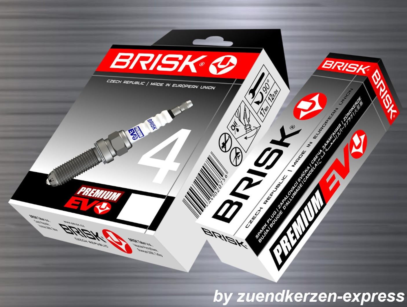 BRISK Premium EVO GR15SXC 1903 Bujías de Encendido, 4 piezas