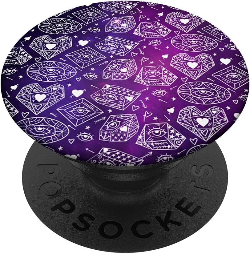Crystals Eyelashes Chakra Ajna Third Eye Masonic All Seeing PopSockets Swappable PopGrip