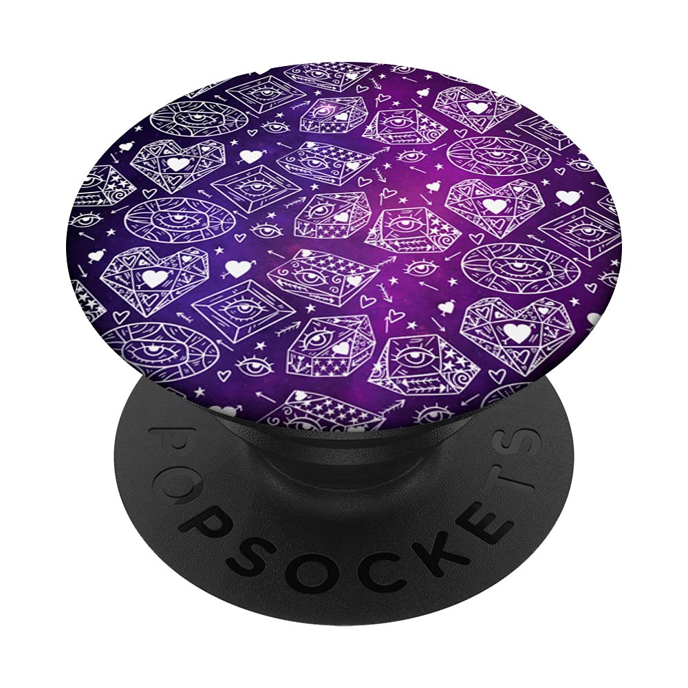 Crystals Eyelashes Chakra Ajna Third Eye Masonic All Seeing PopSockets Swappable PopGrip