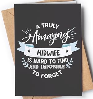 Thank You Card for Midwife, OB Nurse, Doula, OBGYN - Appreciation Card for Labor and Delivery Team, Obstetrician, Birth Coach - Midwife Cards for National Midwifery Week, Retirement - NUM 278