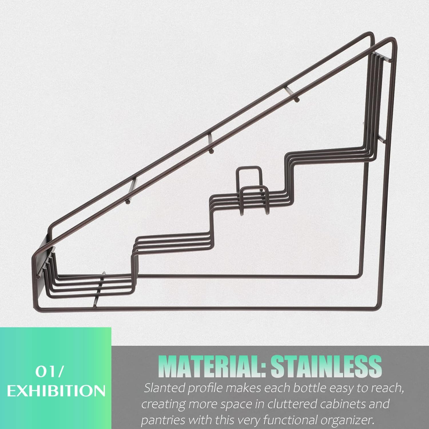 DOITOOL Syrup Display Rack Sugar Container for Coffee Bar Coffee Syrup Organizer Kitchen Storage