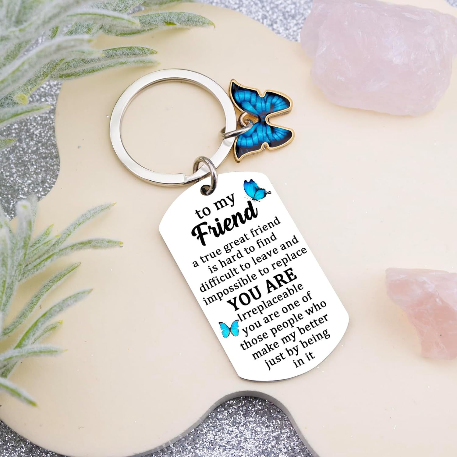Best Friend Keychain Gifts for Friends Long Distance Friendship Gifts For Best Friend Christmas Stocking Stuffers for Women - Image 2