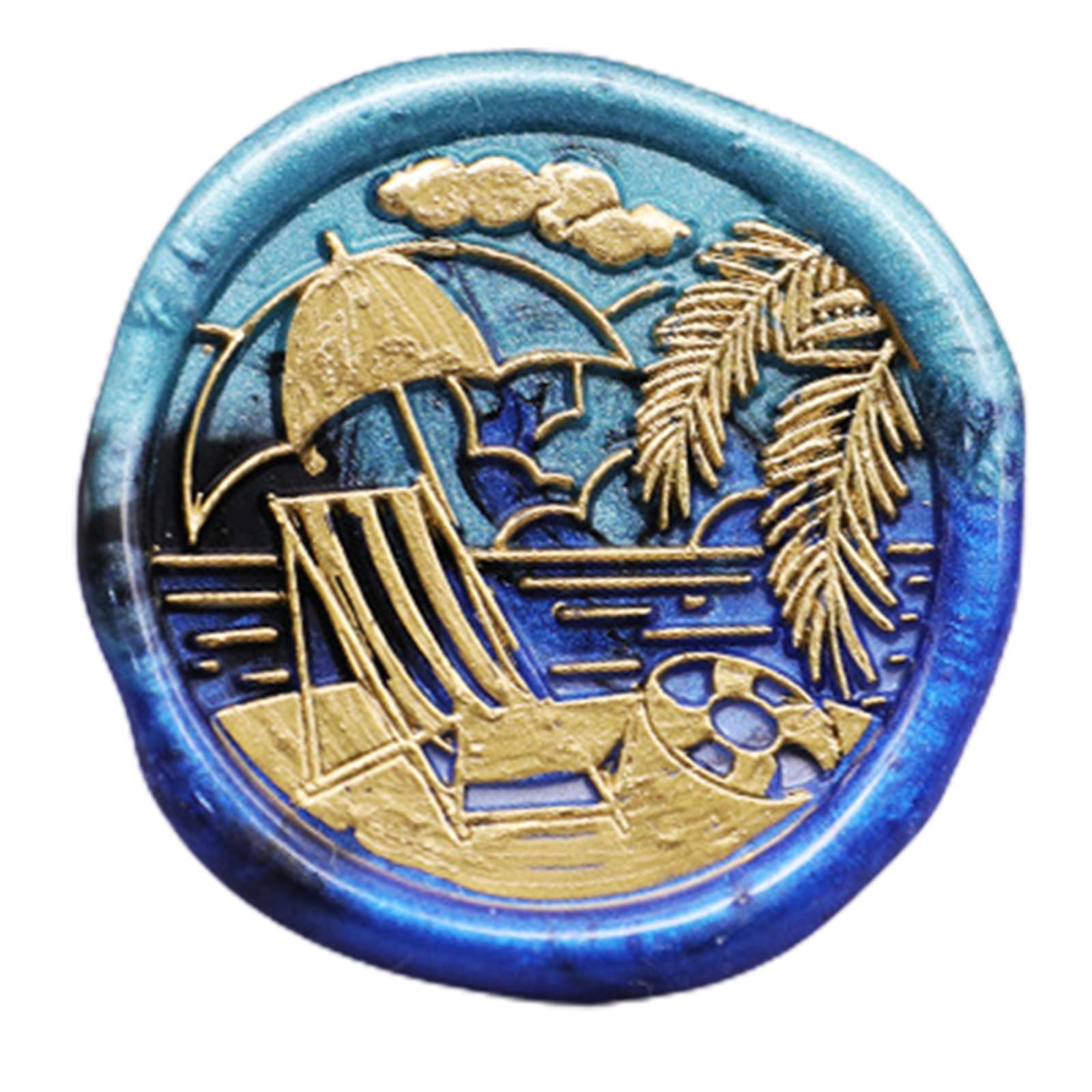 NEWFT Exquisite Wax Stamp Replacement for Head Island Theme Design 0.98 ' ' for Scrapbooking Card Making Sealing Wax Seal Stamp Kit for Wedding Vintage Seal Kit