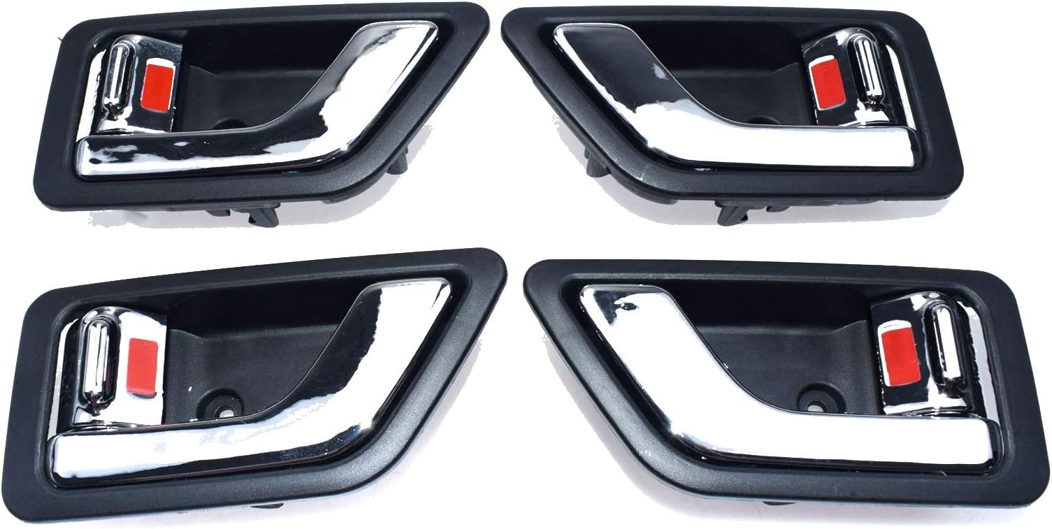 eGang Auto Left & Right 4Pcs Interior Inside Door Handle Chrome for Hyundai Getz Click 2002-2011