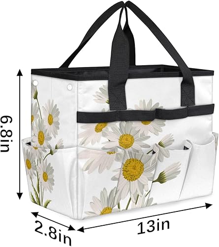 Miniatura 3 de Bolsa de herramientas de jardín con margaritas y flores florales para mujeres y hombres, bolsas de almacenamiento de herramientas de jardinería con