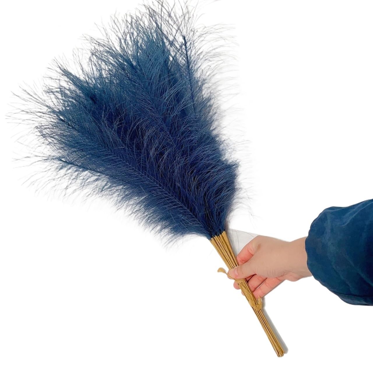 Sztuczna trawa Pampas, Sztuczne kwiaty z trawy pampasowej 55 cm wielokolorowe 5-20 szt(Blue,20PCS)