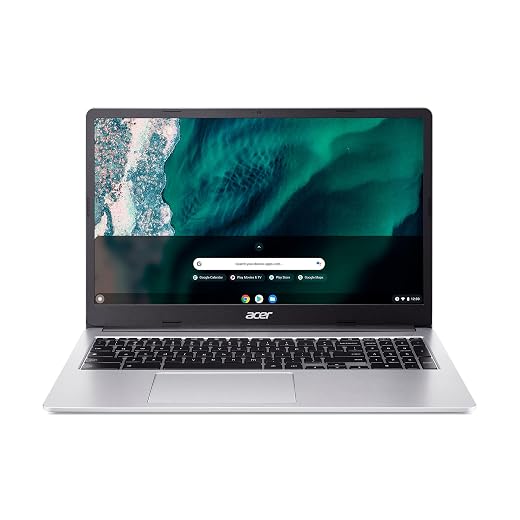 Acer Chromebook Laptop | 15.6" Full HD Display | Intel Celeron N4500 Processor | 8GB LPDDR4X, 64GB eMMC | ChromeOS | Silver | CB315-4H-C8Y8-CA