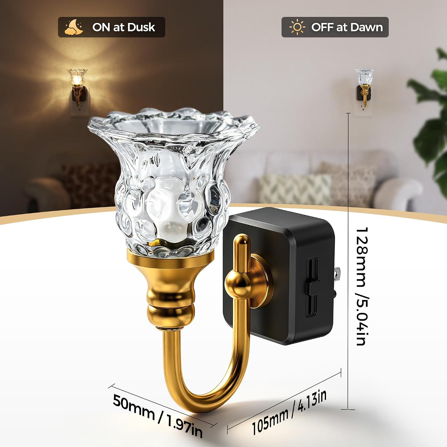 DORESshop LED Night Light,Pineapple Night Lights Plug into Wall image 2