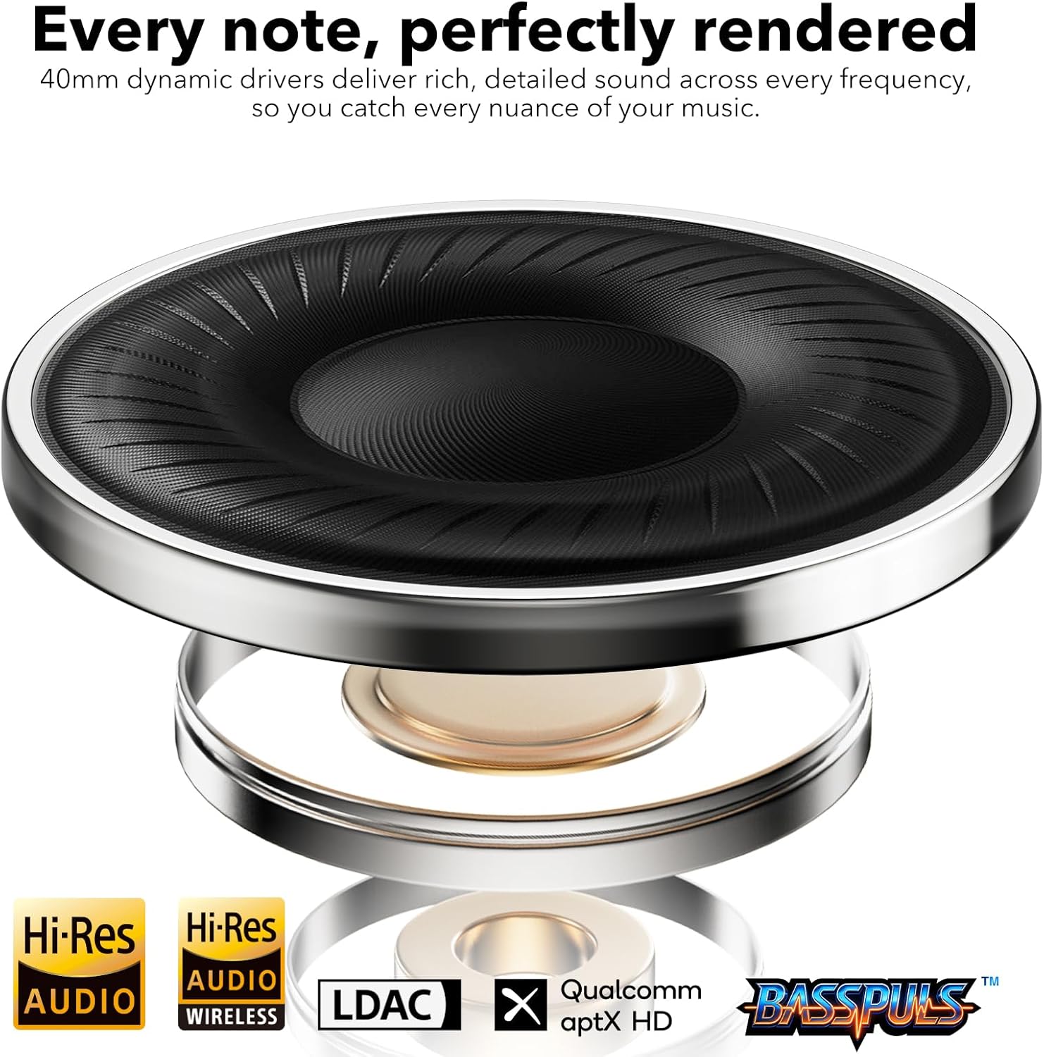 1Mii AI E700 Hybrid Active Noise Cancelling Headphones, Bluetooth Over Ear, Wireless Hi-Res Audio with LDAC & aptX Low Latency for Airplane Travel & Home TV, AI Translation Custom EQ via APP, Colorful - Image 5