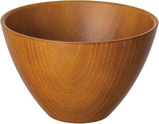 Sunlife 碗 木纹 汤碗 约300毫升 约直径10.8×6.8厘米 日本制造 适用于洗碗机 漆器色 832745
