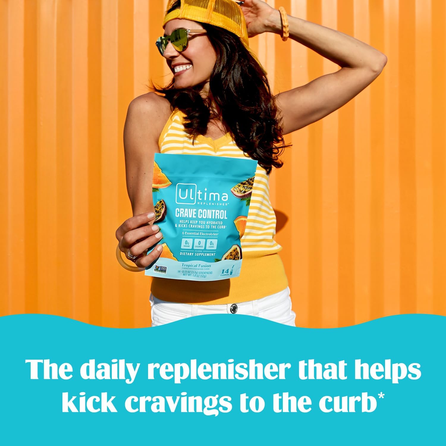 Ultima Replenisher Crave Control Supplement, Tropical Fusion, 14 Stickpacks image 2