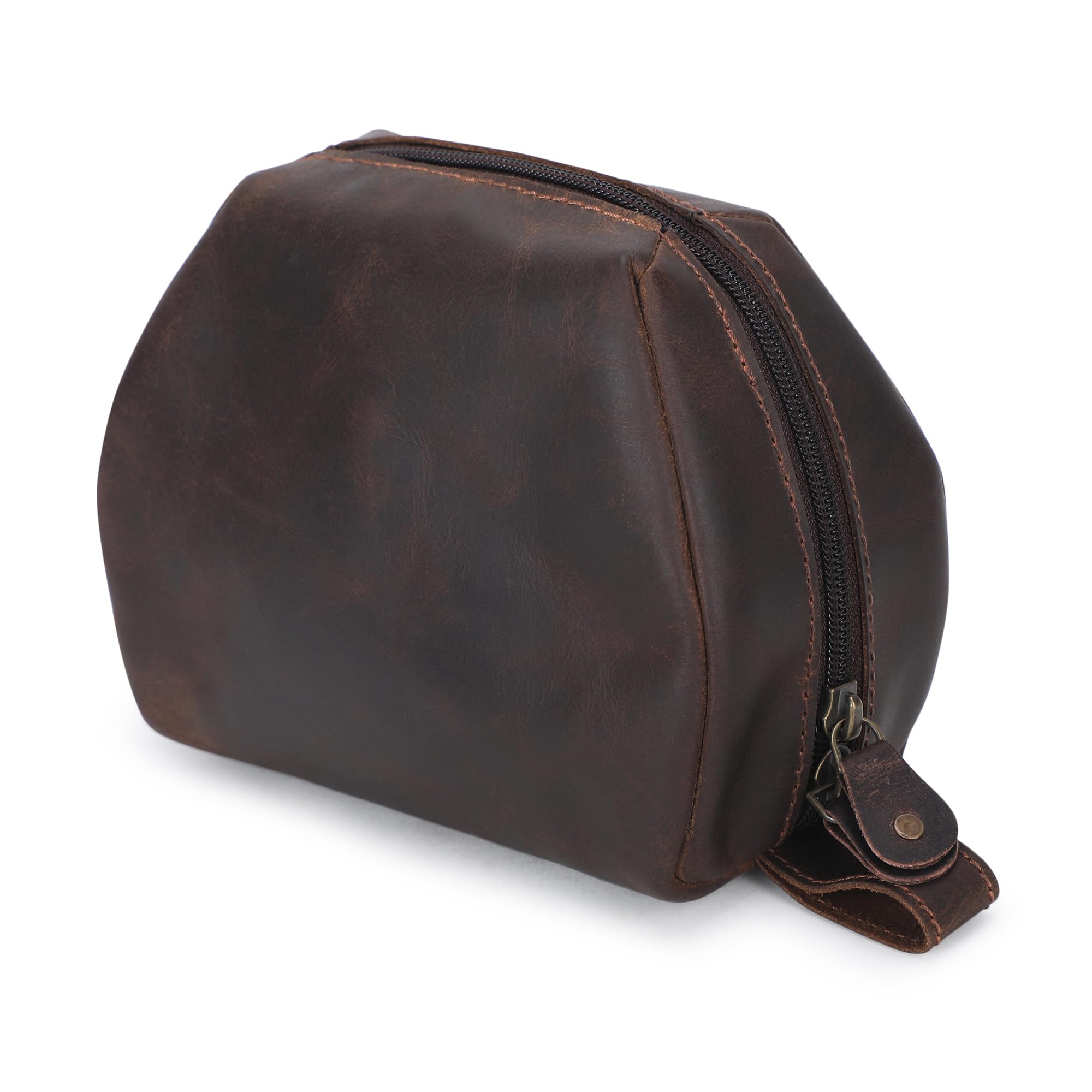 Reise-Make-up-Tasche aus Leder für Damen, Make-up-Tasche mit Pinselhaltern, Arbeitsplatten-Organizer, kleine Make-up-Tasche, Make-up-Aufbewahrung, professionelle Make-up-Kulturbeutel