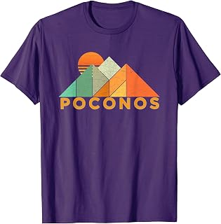 Retro Vintage Poconos T-Shirt-Distressed Shirt T-Shirt