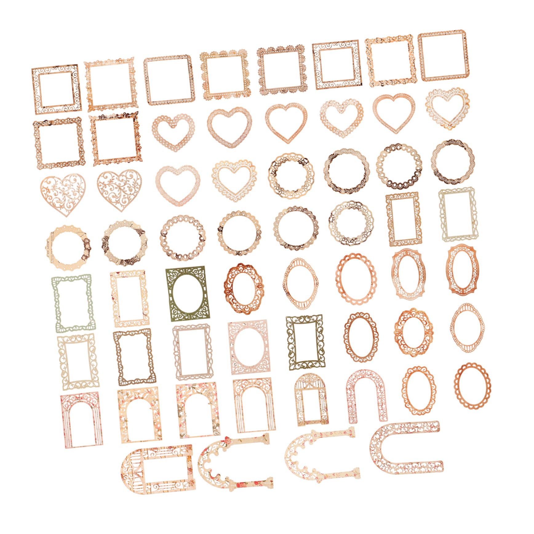 DOITOOL 3 Sätze Vintage Scrapbooking Papier Mit Spitzenrahmen Dekoratives Hintergrundpapier Für Diy Projekte Handgefertigte Grußkarten Und Bastelideen Romantische 60 Blätter * 3