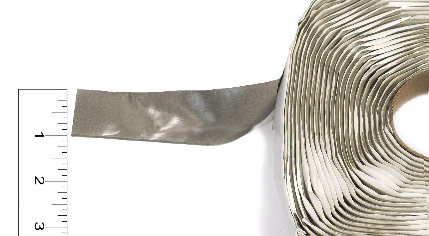 Harbre Rubber Tape Extra Long 1/8 inch Thick x 1inch Wide x 40 feet Long Roll Premium Quality Rubber Mastic Sealant Tape Grey