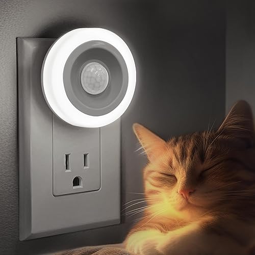 Miniatura 8 de Luz Nocturna con Sensor de Movimiento Briignite, 4 Unidades, Luces Nocturnas Enchufables en la Pared, Activación Automática por Movimiento