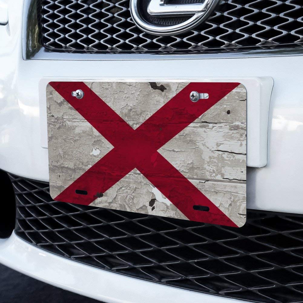 GRAPHICS & MORE Rustic Distressed Alabama Flag Novelty Metal Vanity Tag License Plate