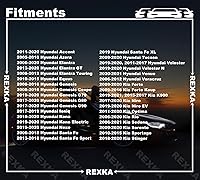 Vista 3 de Rexka 20 piezas de parachoques de capó protector de visión de entrada conducto de empuje tipo clip para Hyundai Kia 86155-2H100 Accent, Azera