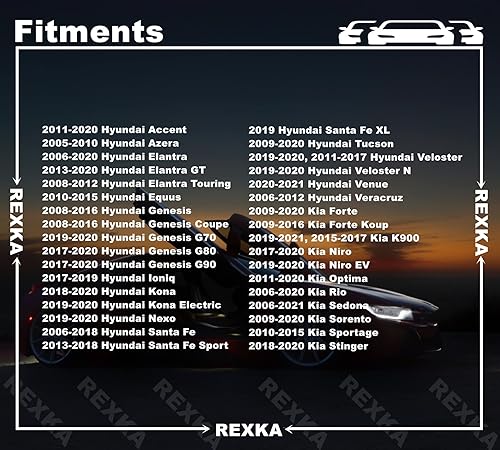 Miniatura 3 de Rexka 20 piezas de parachoques de capó protector de visión de entrada conducto de empuje tipo clip para Hyundai Kia 86155-2H100 Accent, Azera,