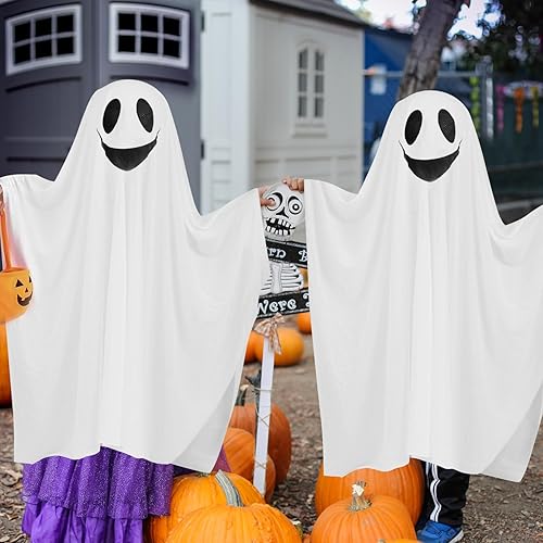 Miniatura 6 de CCINEE Disfraz de fantasma abucheo y amistoso, vestido andrajoso unisex, suministros de juego de rol para niños pequeños, Halloween, espeluznante
