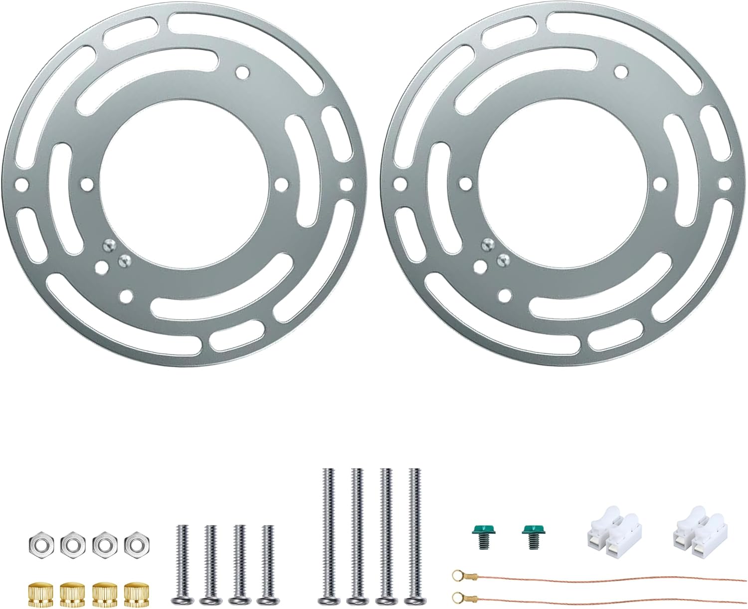 Universal Lighting Fixture Mounting Bracket Kit, 4 Inches Heavy Duty Round Crossbar for Chandelier, Pendant, Wall Lamp and Ceiling Fan (2 Pack)