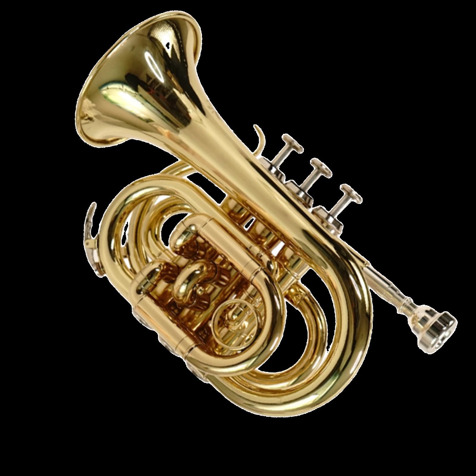Standard Trąbka Trąbka Kieszonkowa B-dur Instrument Muzyczny Mosiądz Stal Nierdzewna Trwała Profesjonalna Standardowa Trąbka