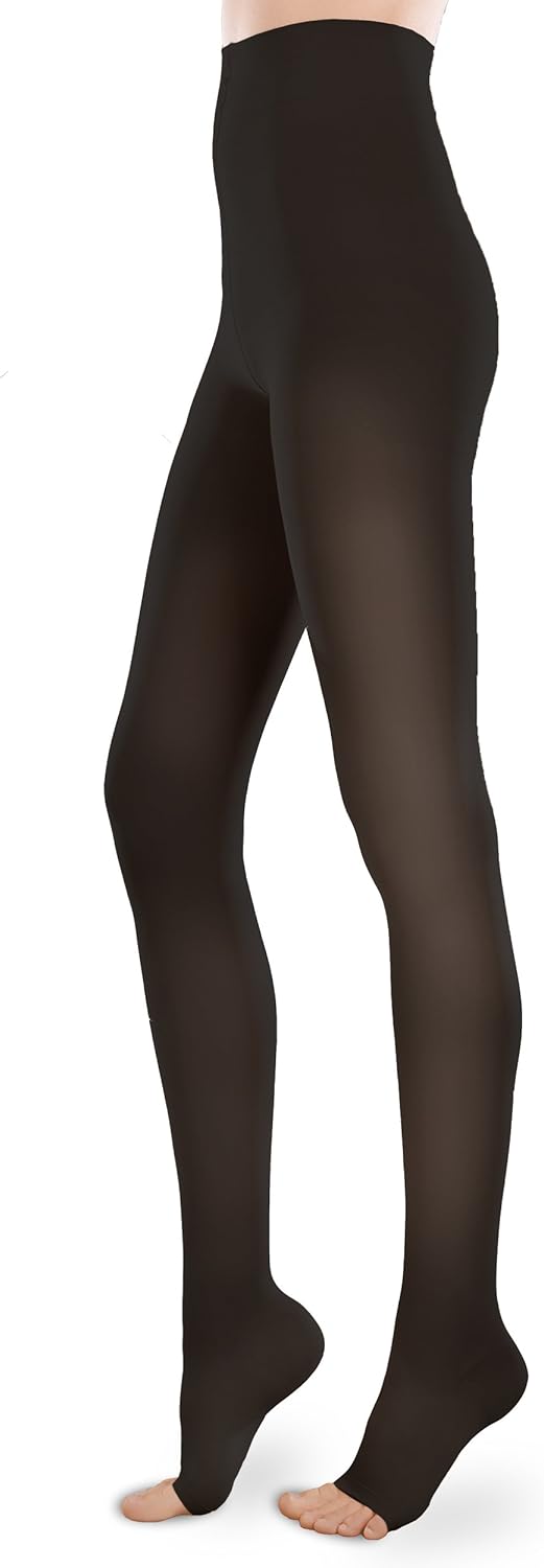 Sheer Ease Women's Open-Toe Support Pantyhose - 30-40mmHg Firm Compression Nylons