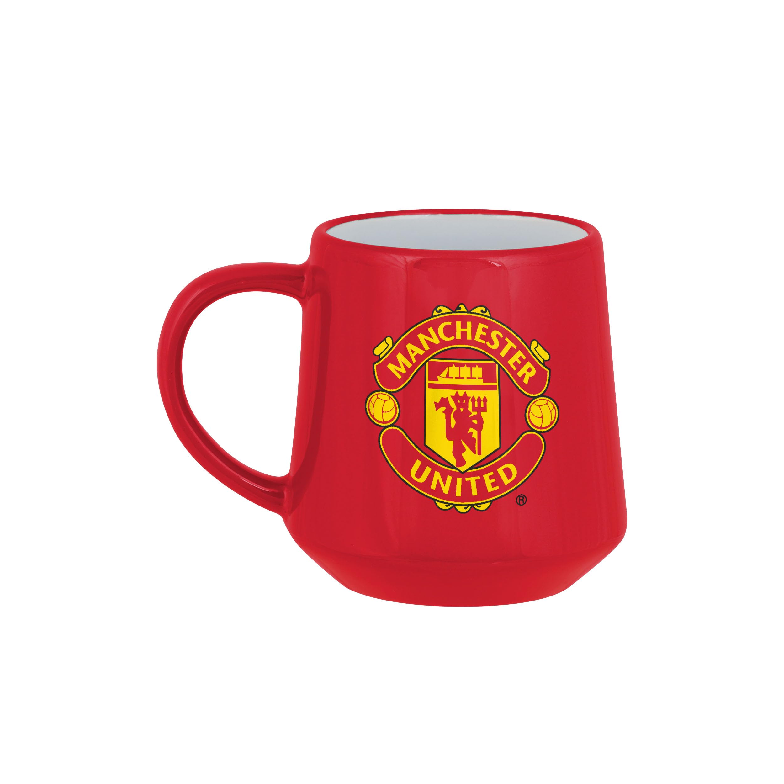 FOCO Taza con base grande roja con licencia oficial del Manchester United FC