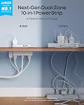 Anker Nano Power Strip, Desk Clamp with 1500J Surge Protector, 5ft Extension Cord, 70W Max Gaming Desk Accessories, 6 AC, 2 USB A, 2 USB C, Home Office Essentials, Fit 0.6~1.8'' Tabletop Edge (Black)