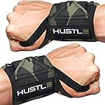 Hustle Athletics Wrist Wraps for Weightlifting - 18 & 12 Premium Wrist Support Weight Lifting Wraps to Lift Heavier & Train Harder - Heavy Duty Powerlifting & Bench Press Gym Straps for Men & Women